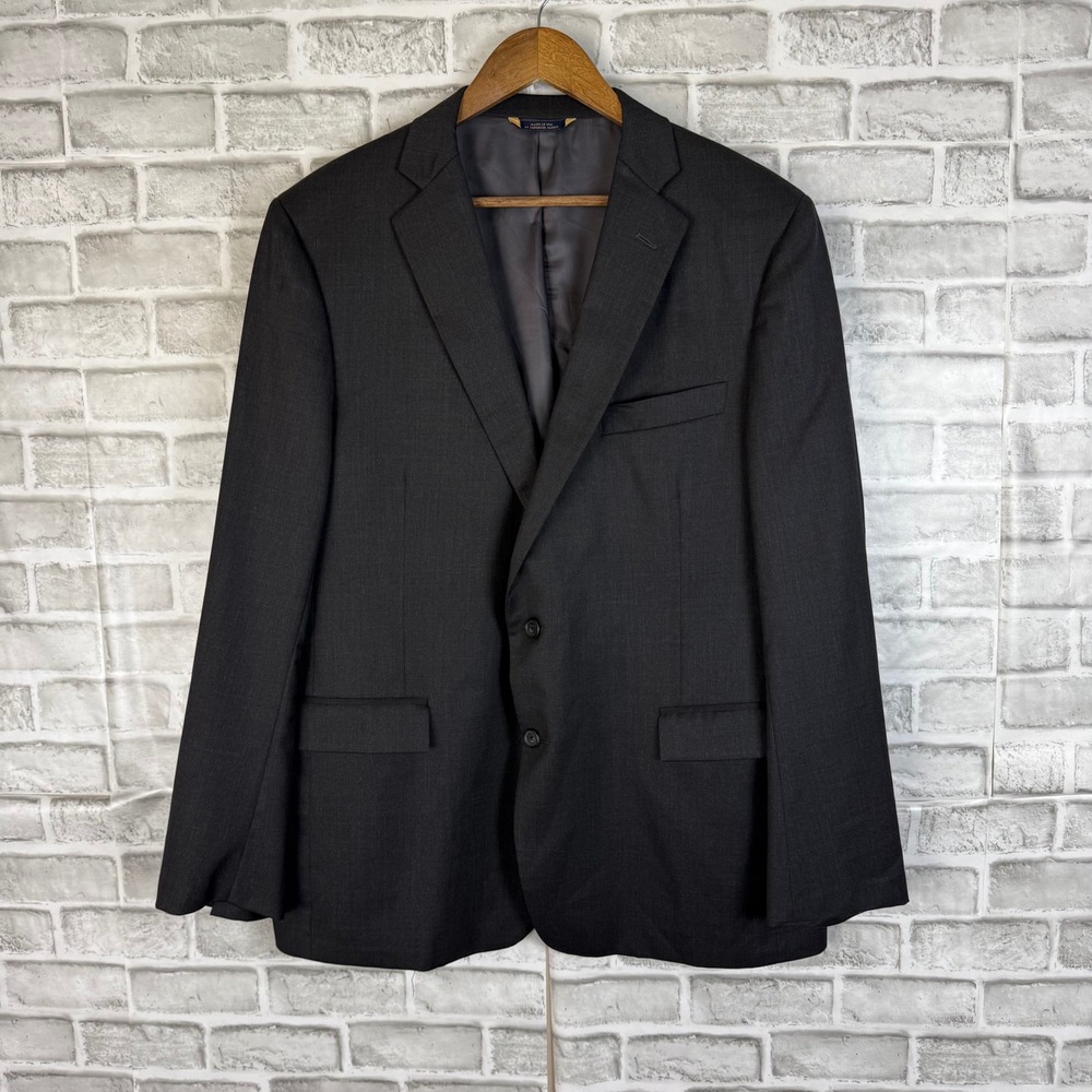 Brooks Brothers 1818 Regent Suit Jacket 44R Charcoal Grey Estrato Wool Blazer